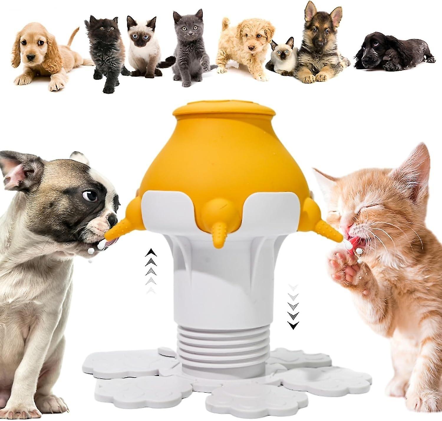 Suitable for multiple puppies 300ml puppy feeding bowl with 5 nipples adjustable height