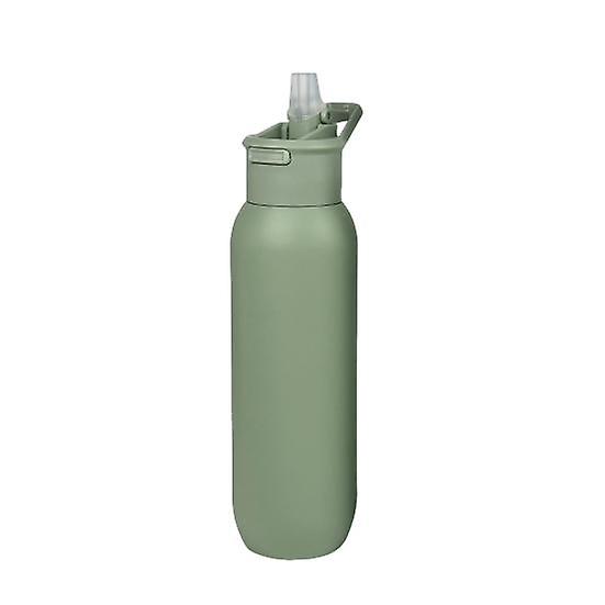 600ml/1000ml Mountaineering Water Bottle with Lid Bottle Insulated Stainless Steel Straw Leak-Proof BPA-Free Double