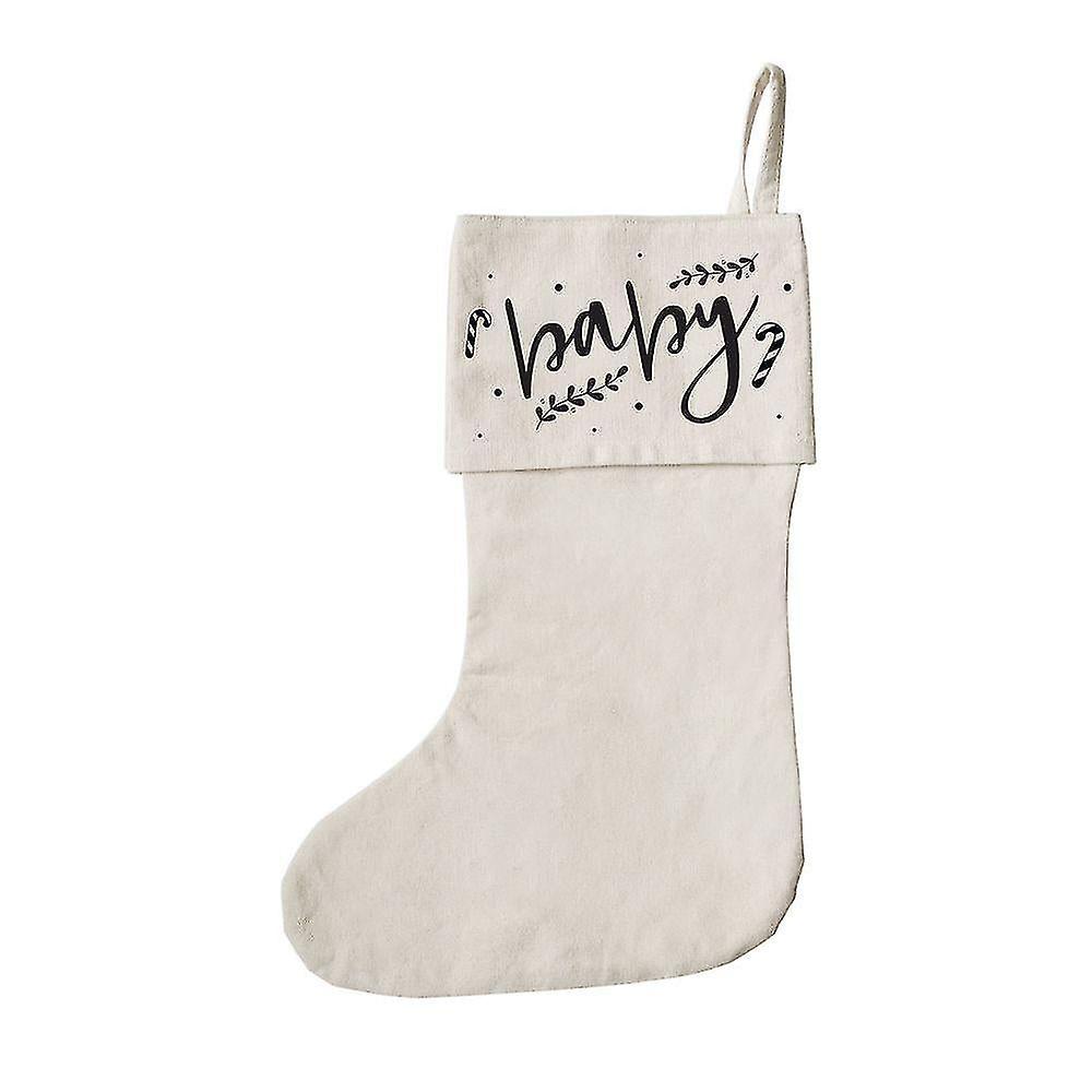 Xmas Baby Christmas Cotton Canvas Stocking
