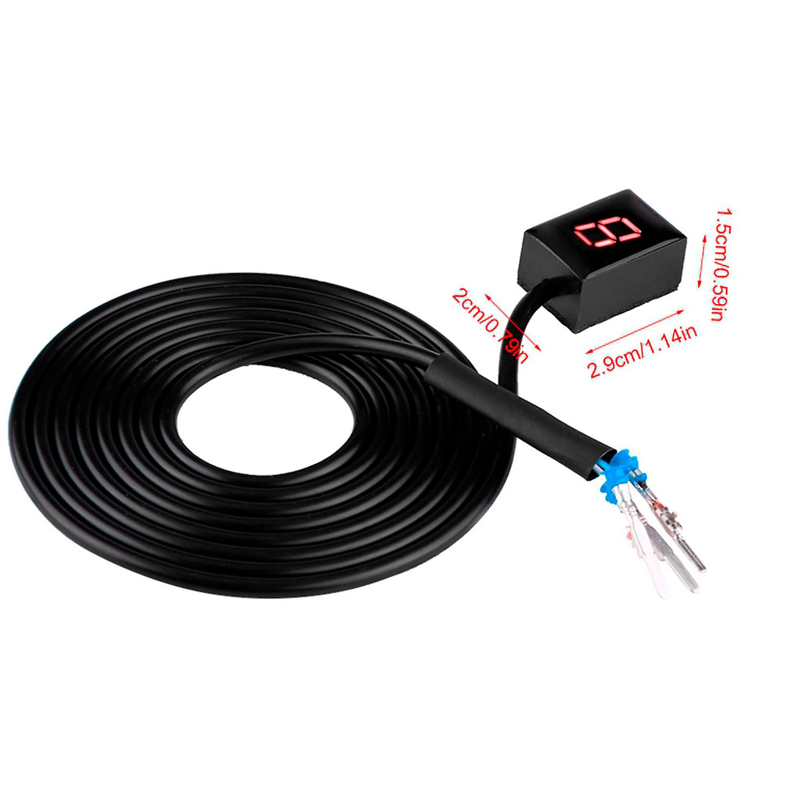6-Speed Digital Gear Indicator Red for Honda Motorcycle Models