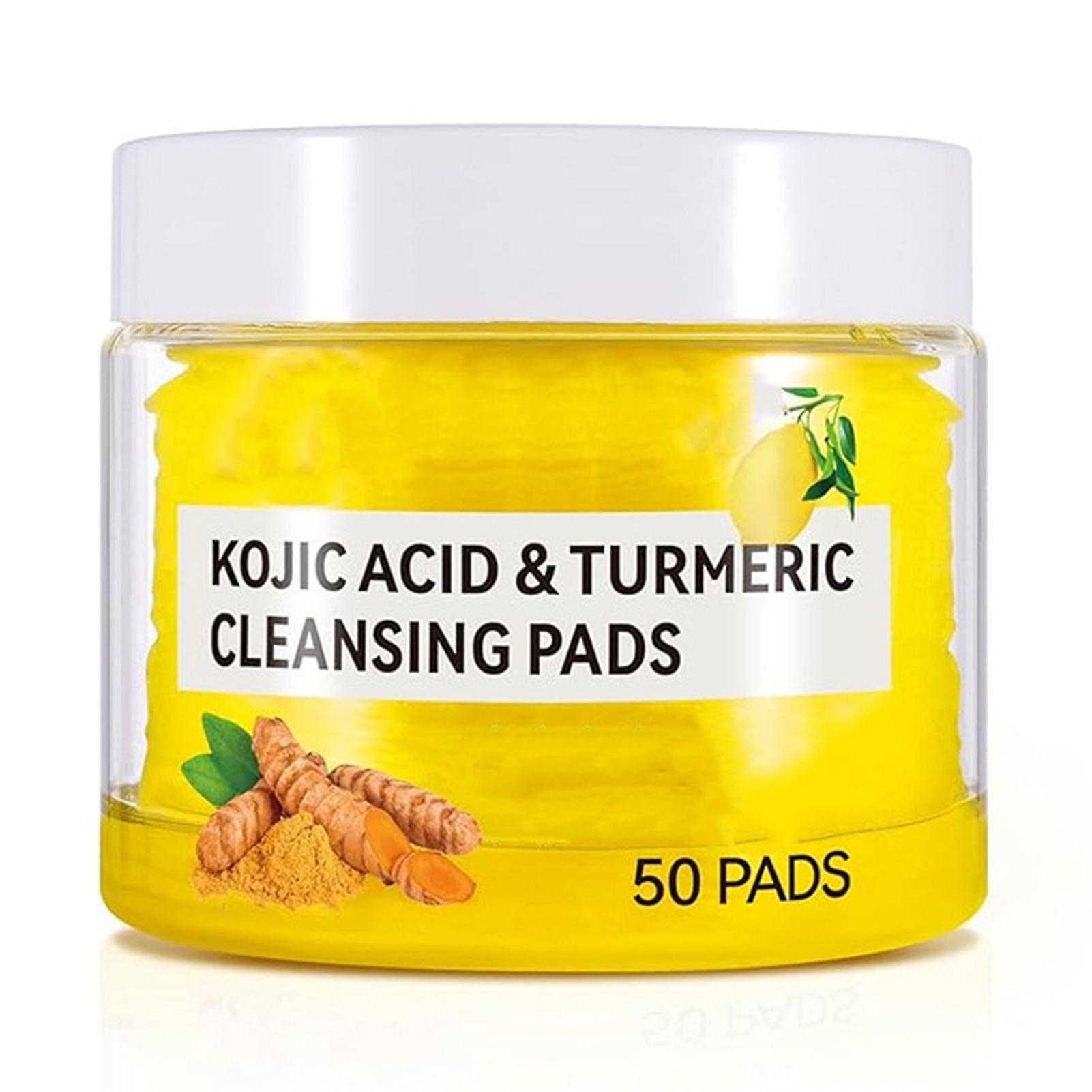 Κουρκούμη Kojic Acid Exfoliating Cleansing Pads, Deep Face Cleansing Turmeric Kojic Pads, Είδη Περιποίησης Προσώπου
