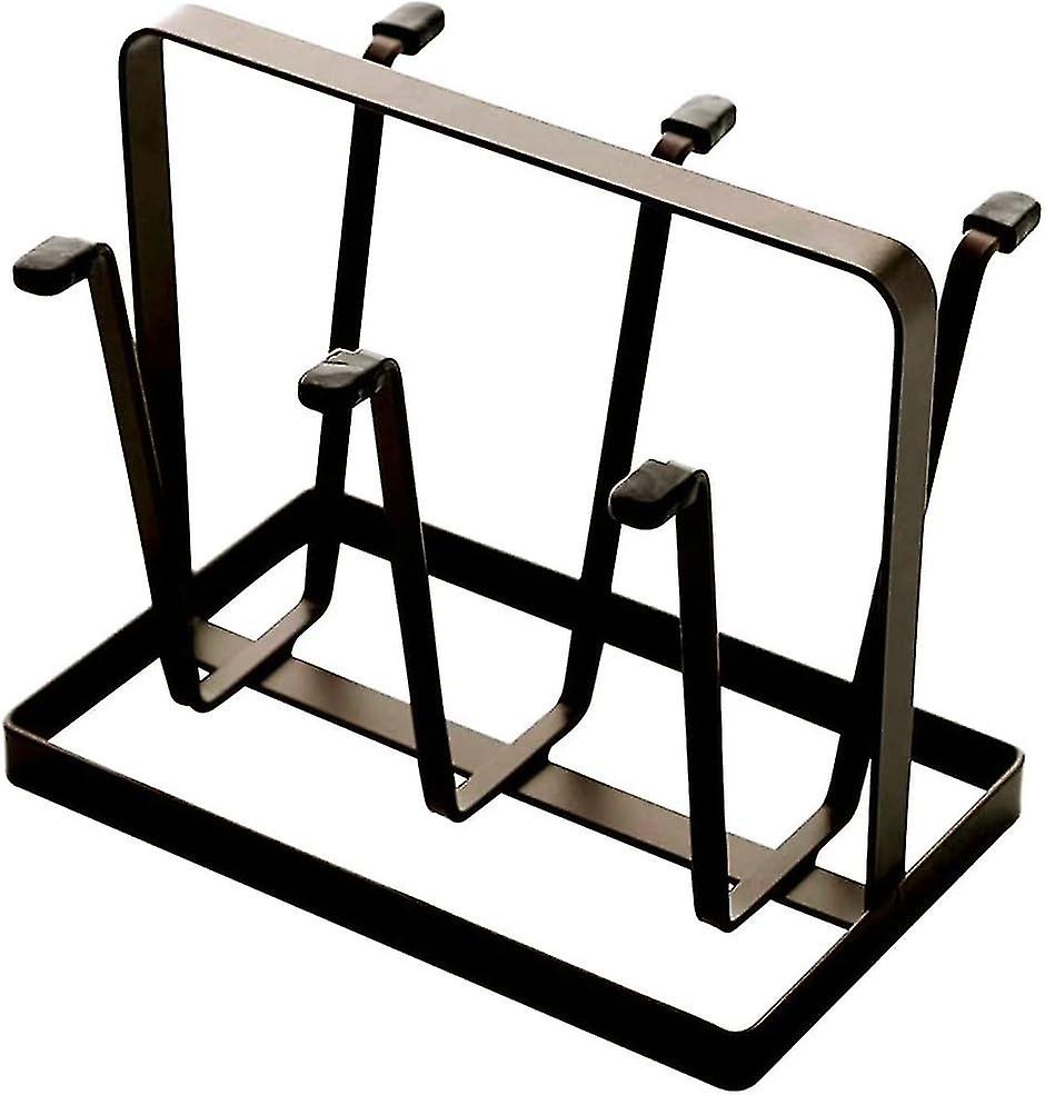 Bottle Drying Rack, Metal Rack for 6 Cups, Silicone Protective Hooks, Non-Slip, Bottle Drying Rack,