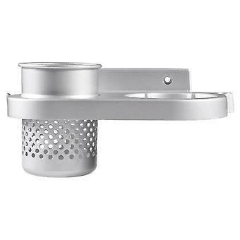 1Pc Aluminum Wall mount Bathroom Washroom Hair Dryer Holder Blower Storage Organizer with A Cup