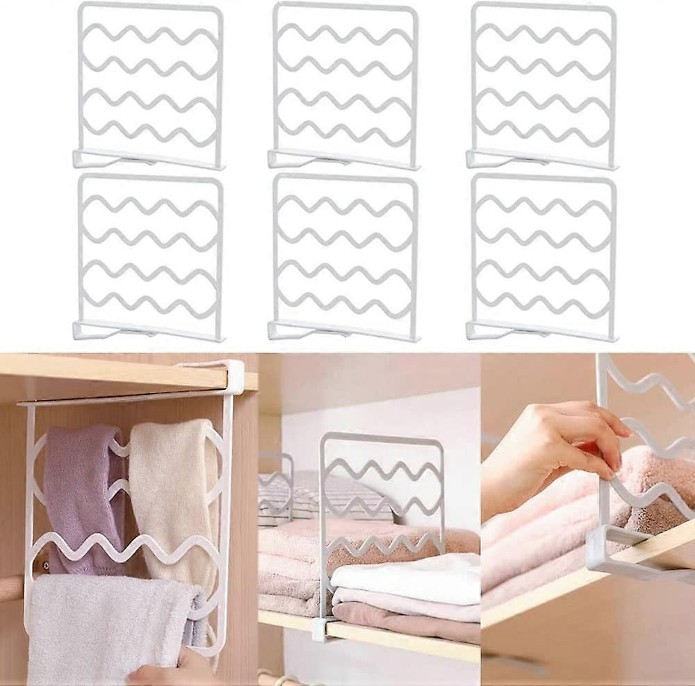6pcs Cabinet Dividers Shelf Dividers Closet Fitout Shelf Dividers No Drilling for Home, Bathroom, Kitchen