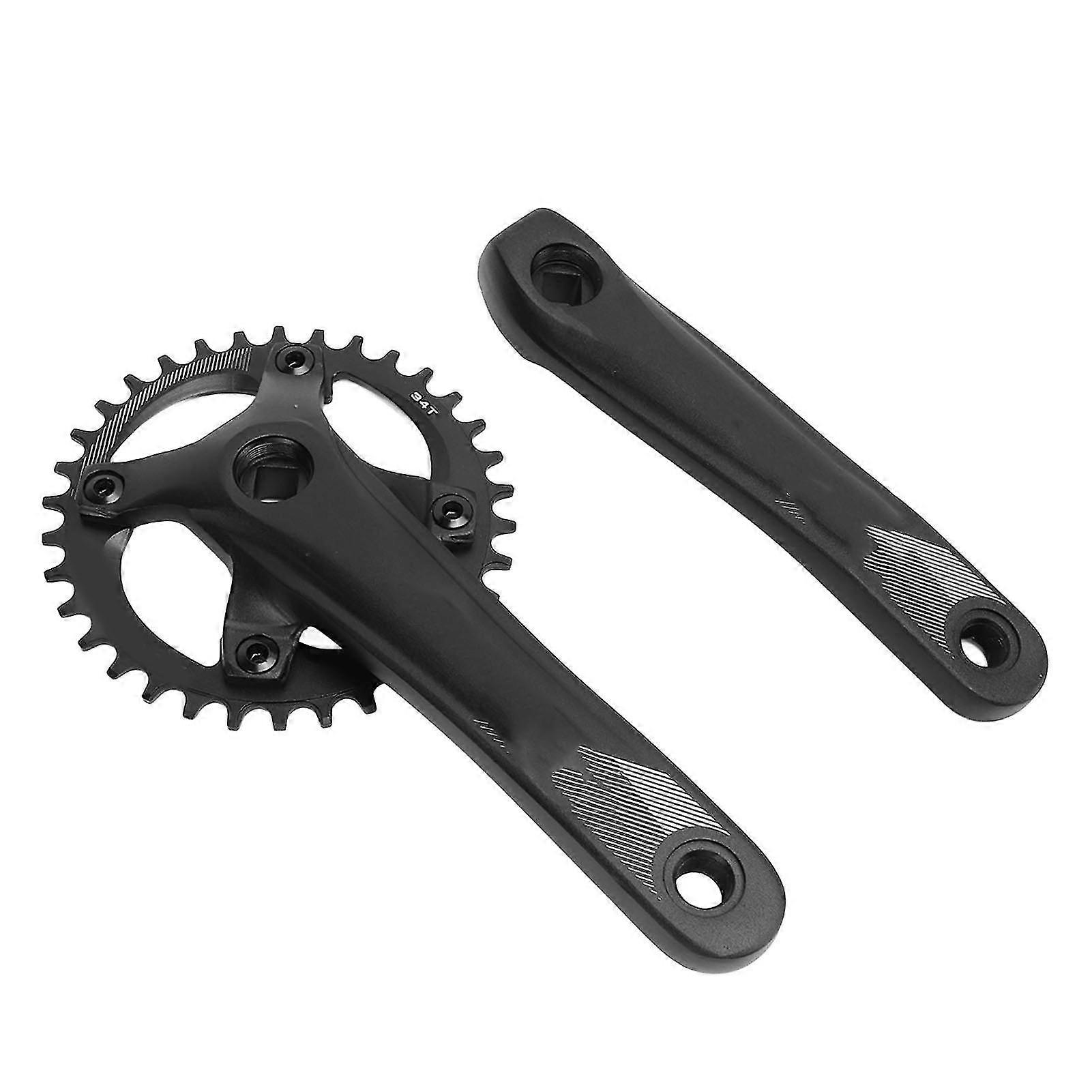 Bolany Bike Single Crankset - 34T, 104 BCD, 7-12 Speed Square Hole Crank Arm Set YX