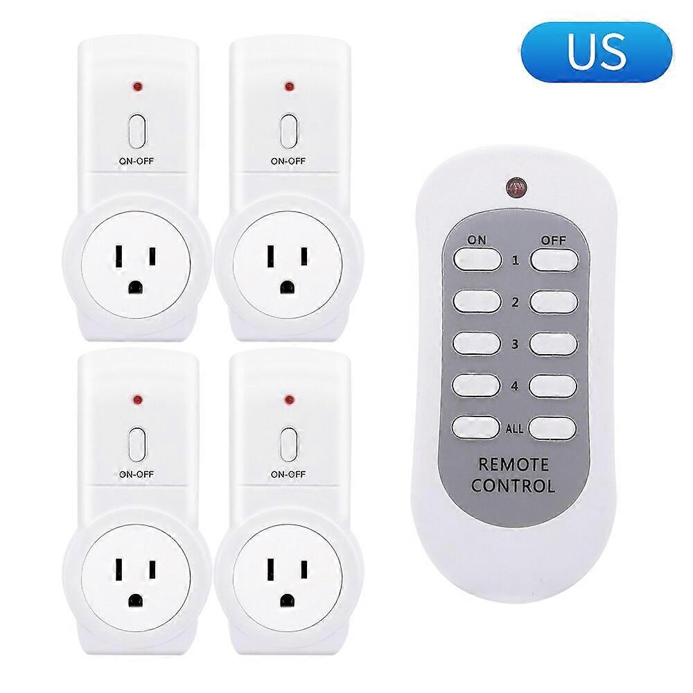 Wireless Smart Remote Control Power Outlet Light Switch Plug Socket 433MHz Power Outlet Socket EU French US UK Plug Smart Socket