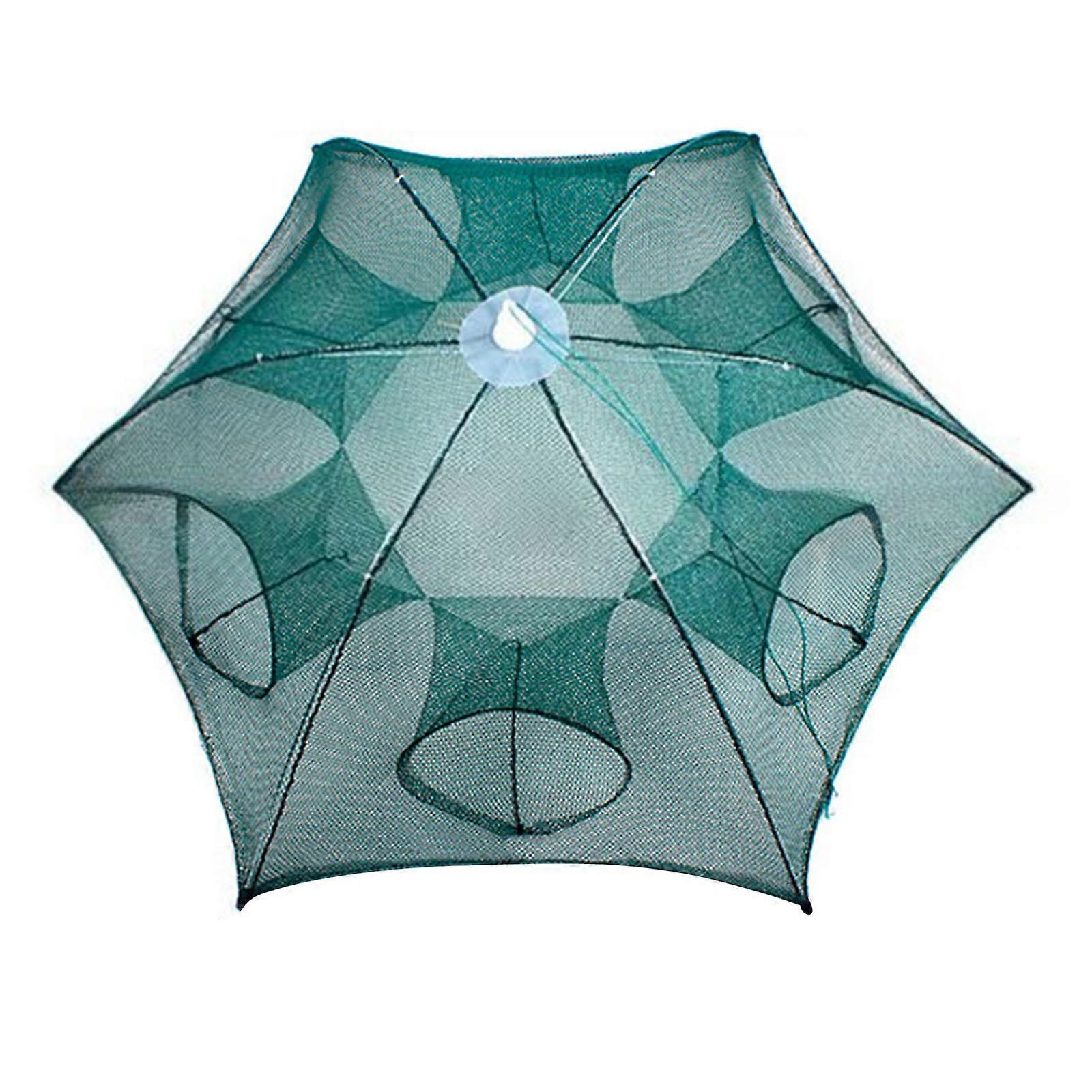 Fishing Bait Trap Crab Net Crawdad Shrimp Cast Dip Cage Fish Minow Foldable UK.