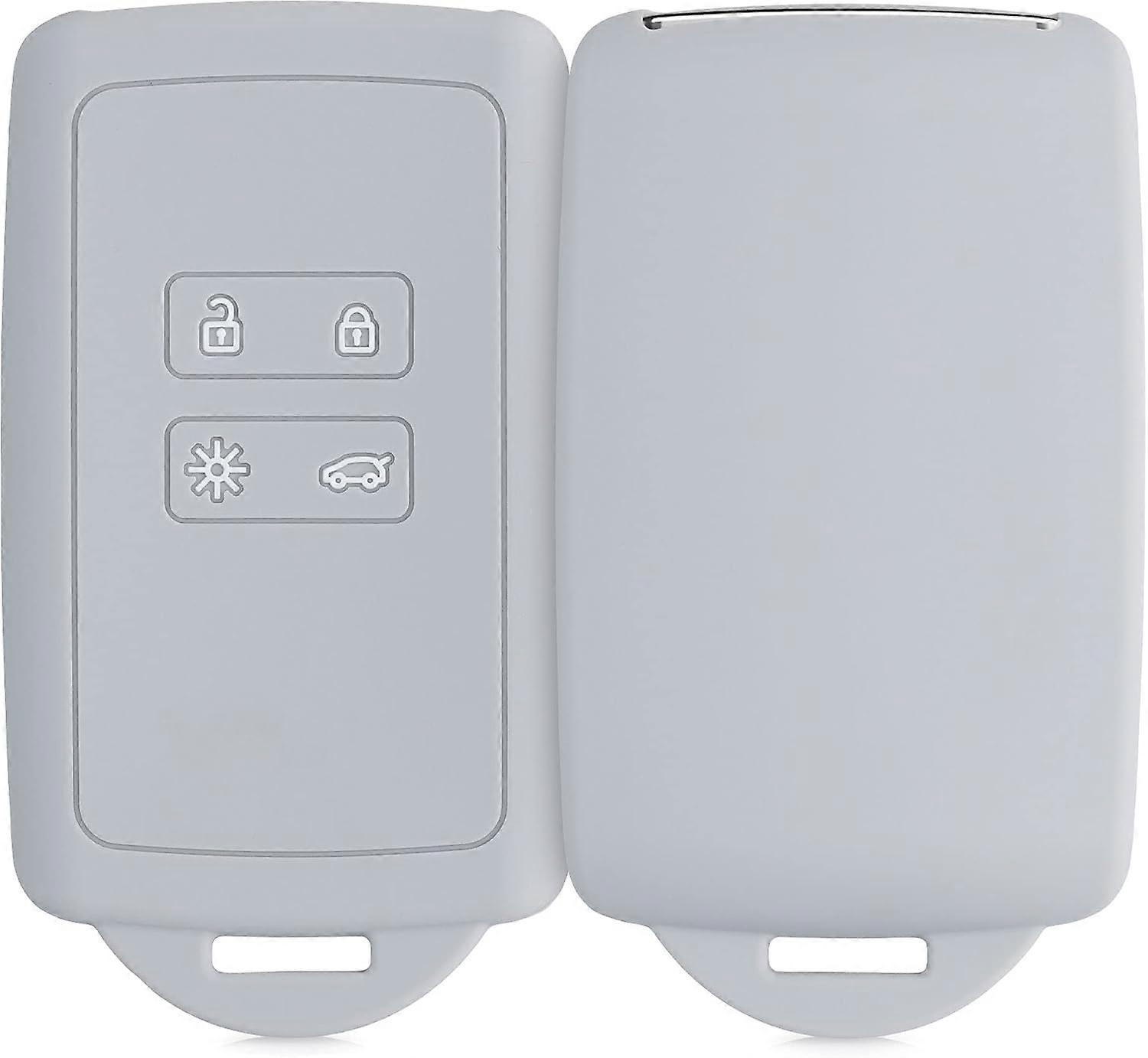 Car Key Accessory Compatible with Renault Smart Key 4-Button (Keyless Go Only) - Soft Silicone Shell