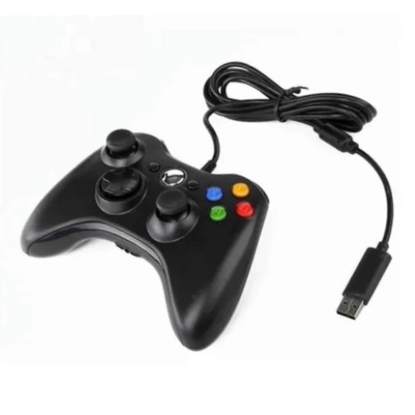 Wired Gamepad for Xbox 360 Universal Vibration Wired Joystick Gaming Controller for Android for PC Black