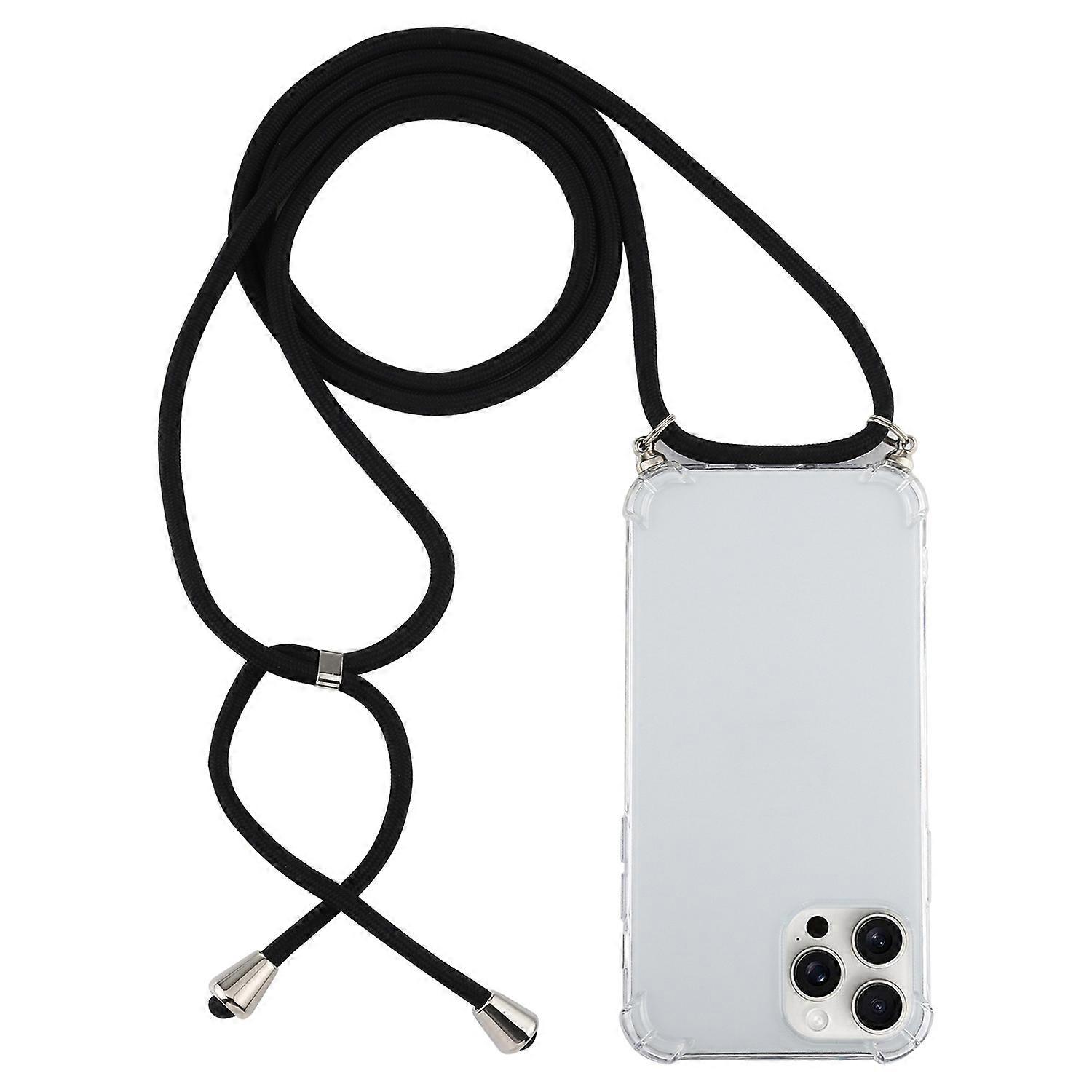Four-Corner TPU Case with Lanyard For iPhone 16 Pro