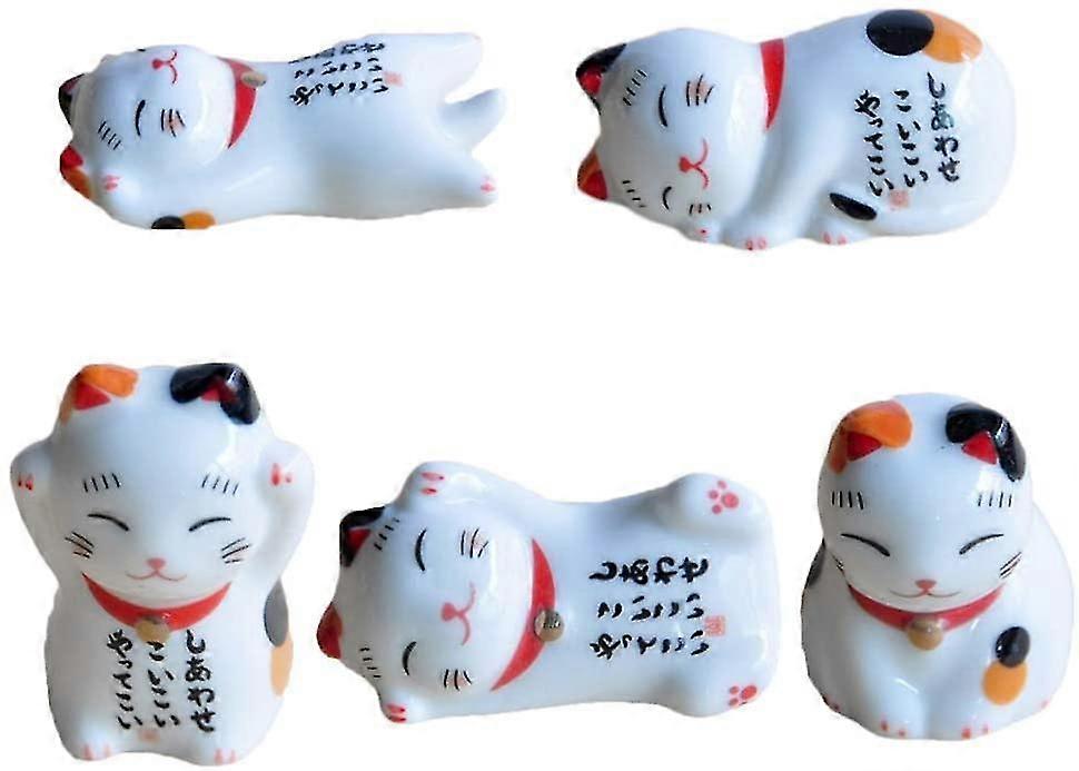 ceramic chopstick holder (fortune cat)