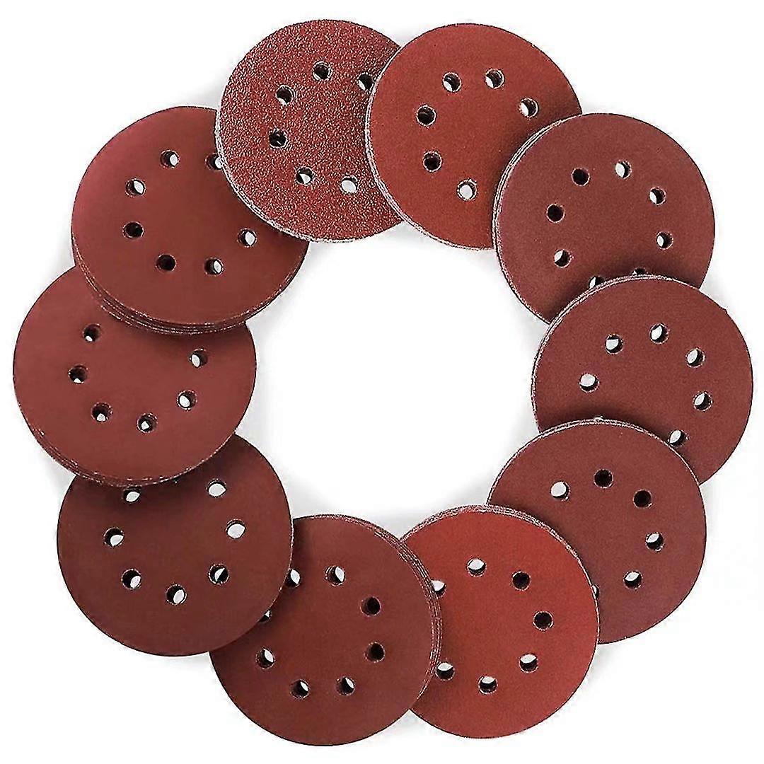 100pcs 5quot; 8 hole grinding wheel combination dust free hook and loop grinding wheel betterlifefg