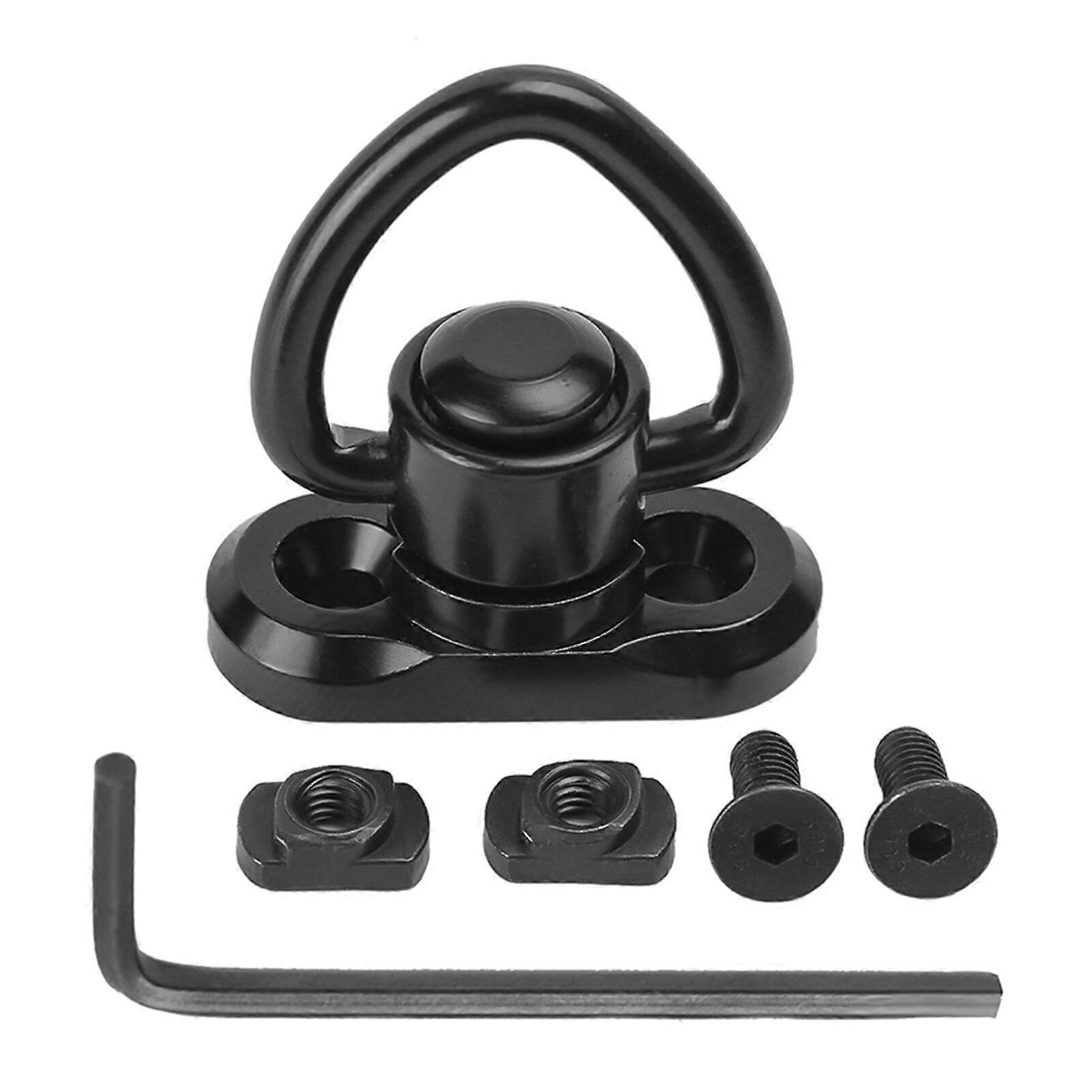 QD Sling Swivel QD Sling Metal Mount Adapter Quick Detach Push Button Mounts Attachment With Triangle Loop For Outdoors 360