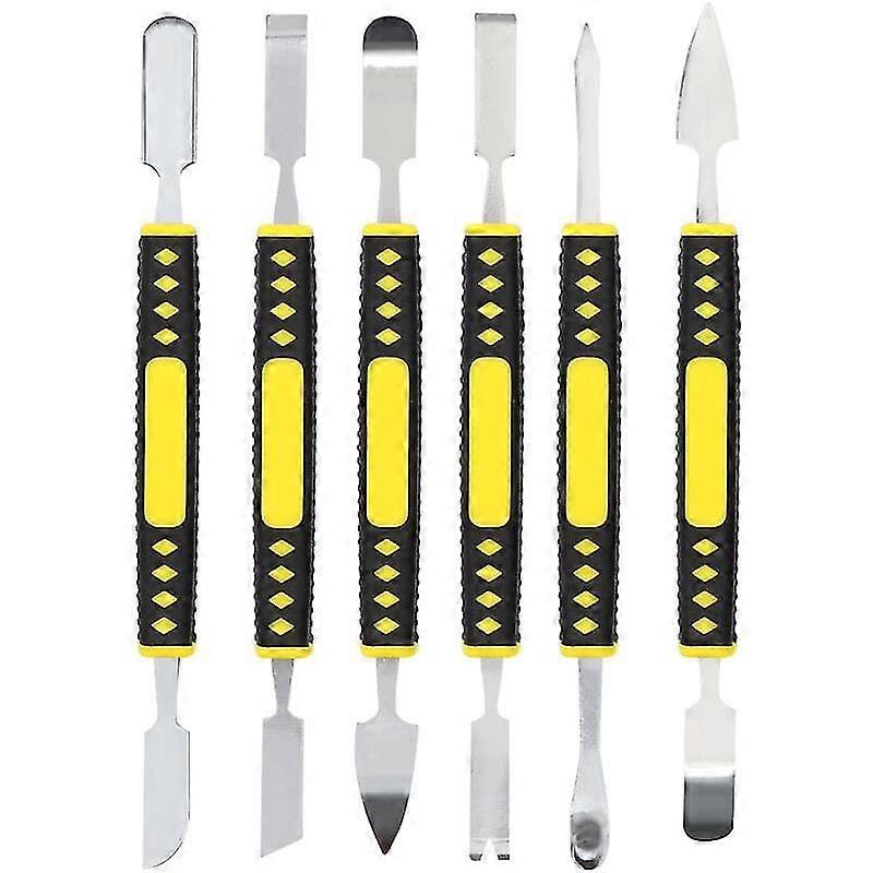6pcs Metal Crowbar Set, Two Ended Metal Spudger Set, Multiple Home Appliance Mini Disassembly Tool For Mobile Phone And Tablets