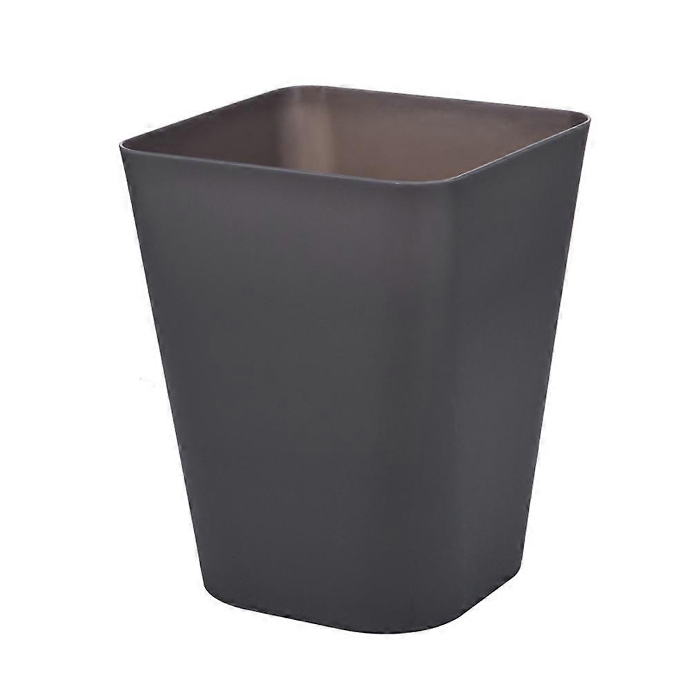 Plain Uncovered Trash Can Household Large Trash Can Paper Basket Black Gray