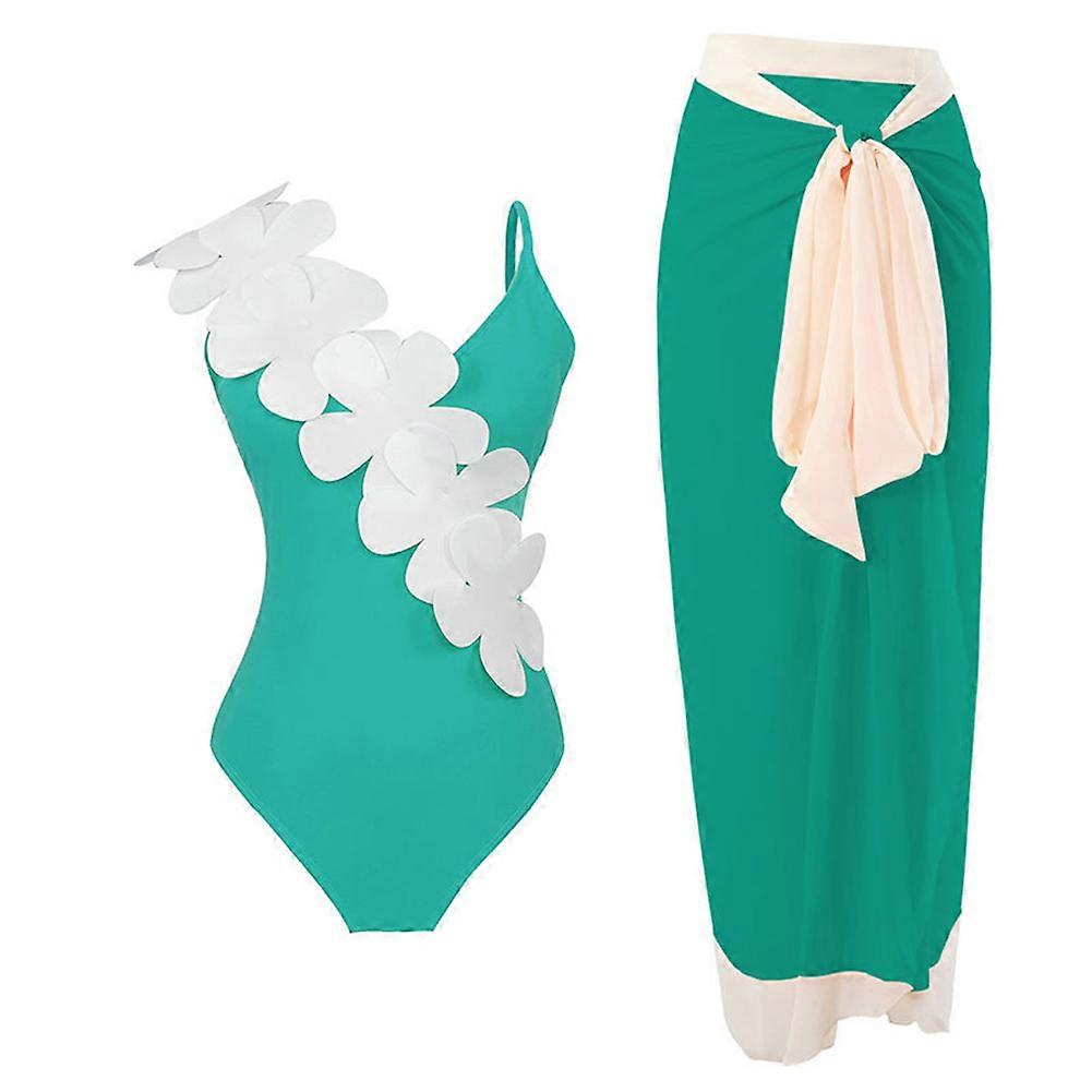 Backless Swimsuit Set Slim Conservative Swimwear High Elastic Beach Dress