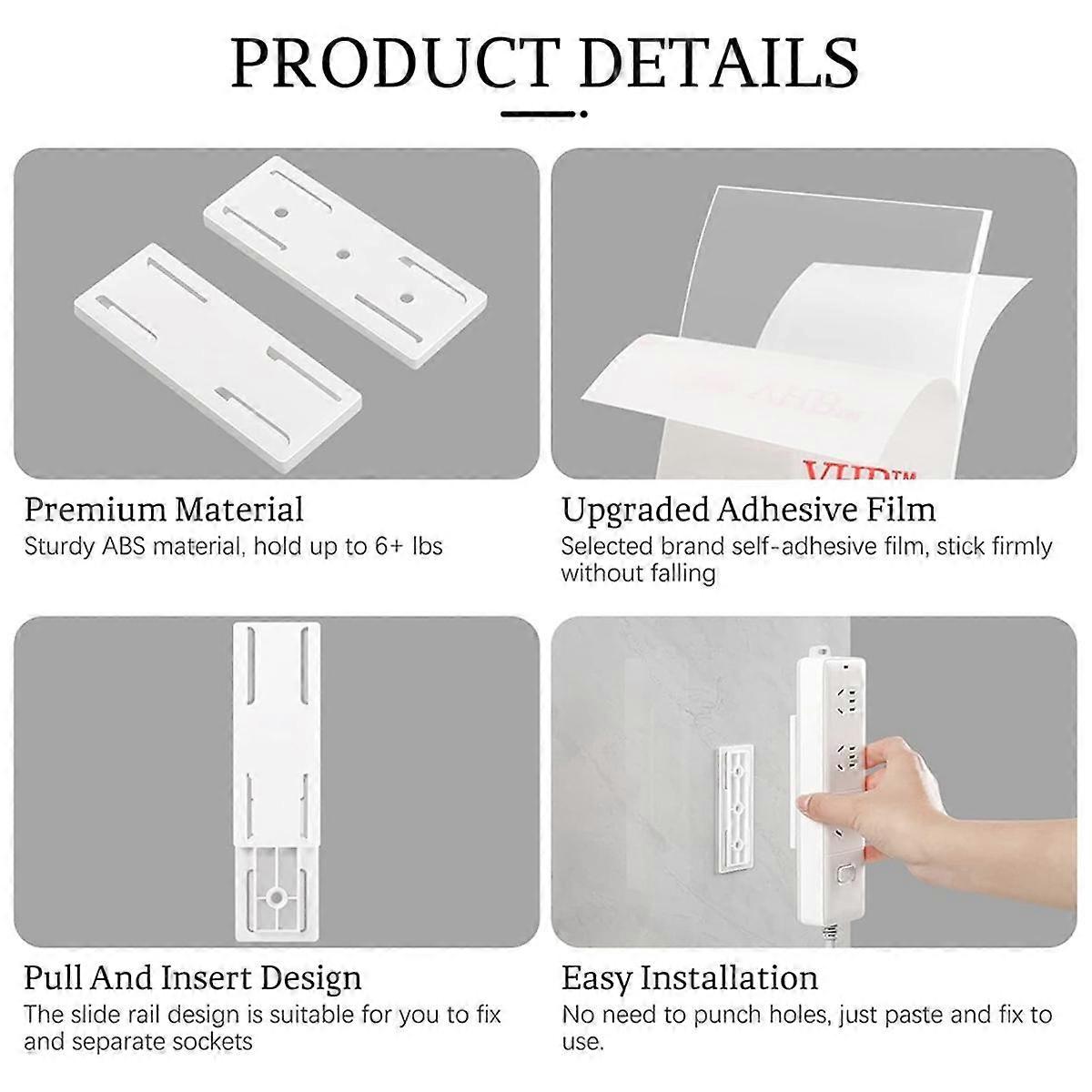 Desktop Socket Holder, Plug-in Surge Protector Bracket, Desktop Mobile ...