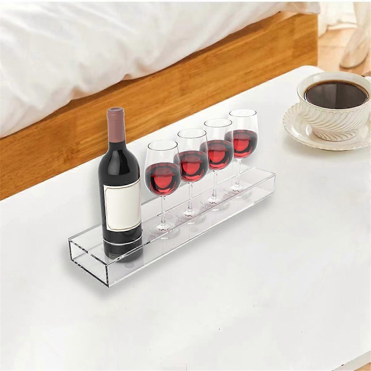 Acrylic Shot Glass Holder Display Rack Bar Wine Drinks Cup Storage Carrier Tasting Serving Tray Sin