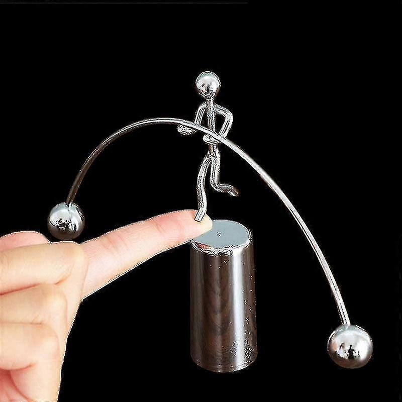 1pcs Newton Pendulum Cradle Creative Balance Men Iron Man Ball Crafts Tumbler Kids Desk Toy Metal Home Decoration Accessories Shibaod