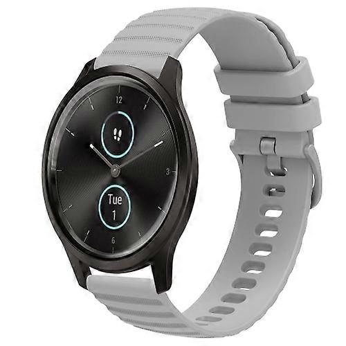 Para Garminmove Style 20mm Wavy Dot Pattern Solid Color Silicone Watch Band