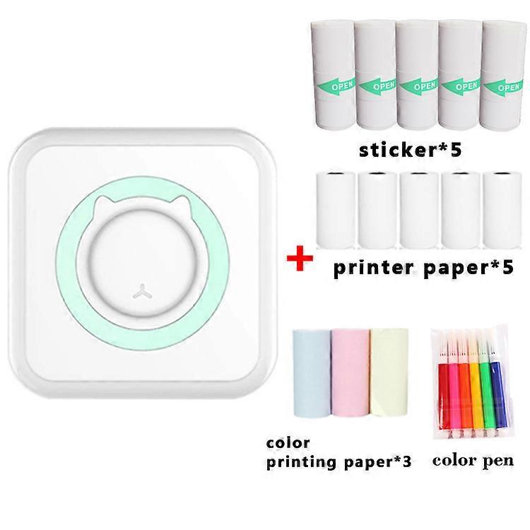 Mini Printer,Portable Pocket Printer Inkless Photo Printer, Wireless Printer for Notes, Memo, DIY Painting