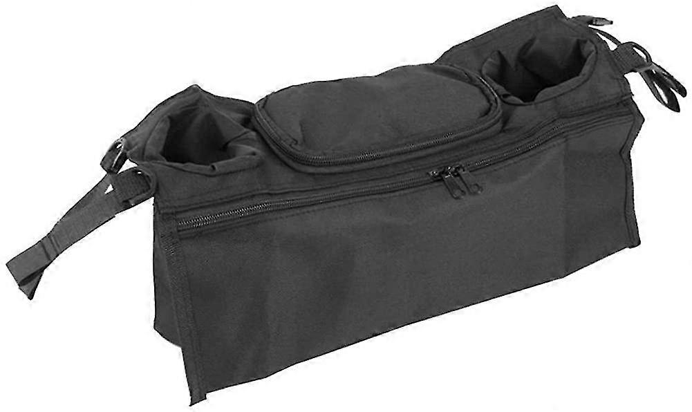 Universal Baby Stroller Organizer Bag, Waterproof Storage Bag With Bottle Cup