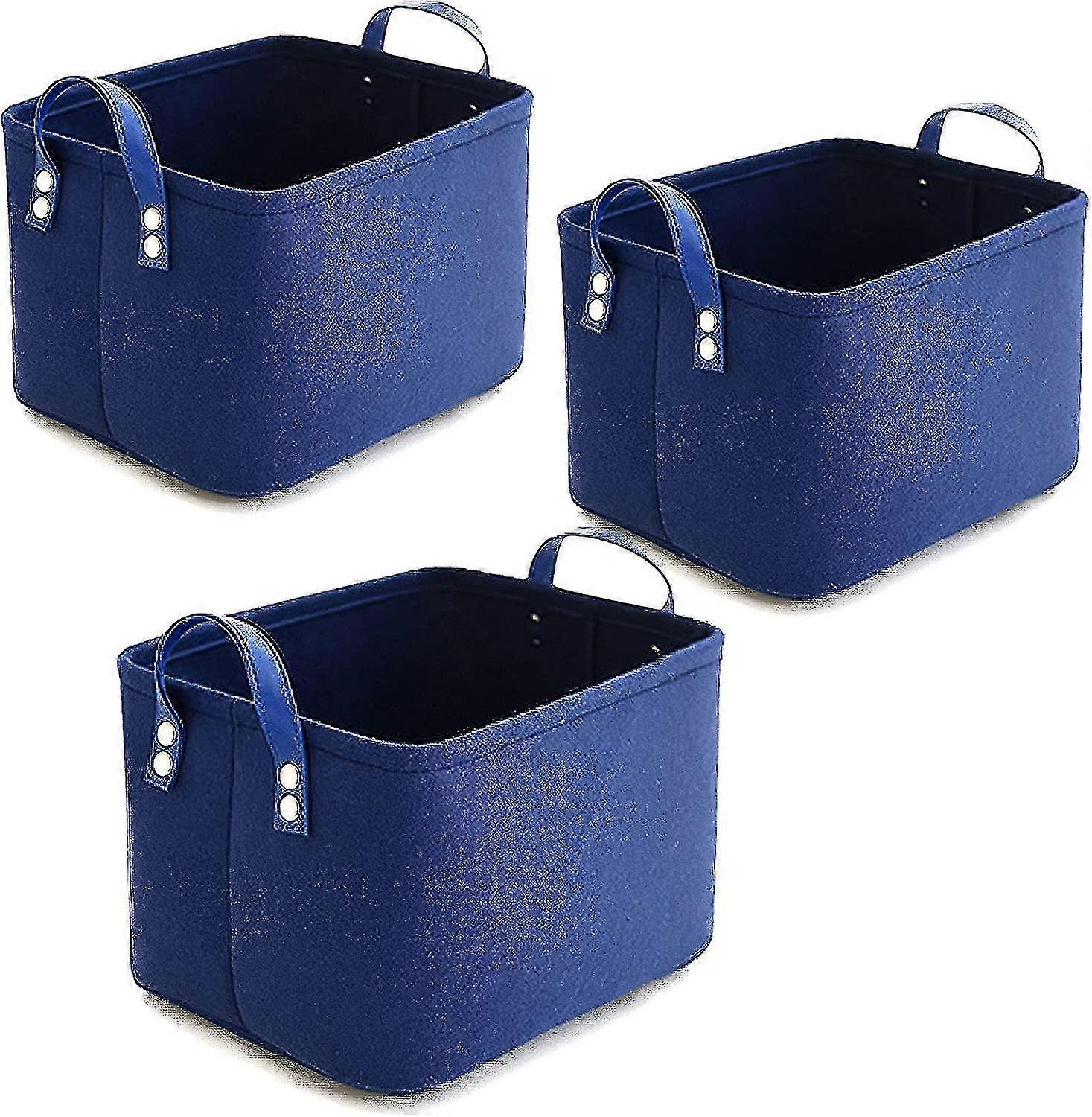 3pcs Boîte de rangement en feutre