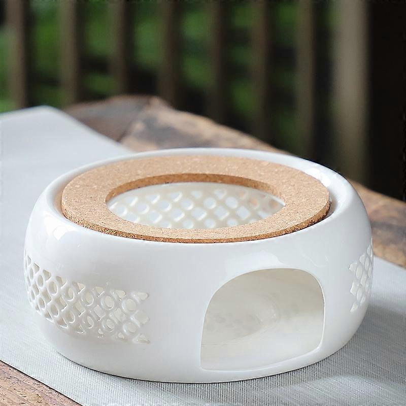 Teapot Warmer Ceramic,Tea Warmer,Hollow Out Candle Heating,Round Cup Dolly,For Glass Teapot,For Heating Tea, Milk Tea, Coffee And Milk