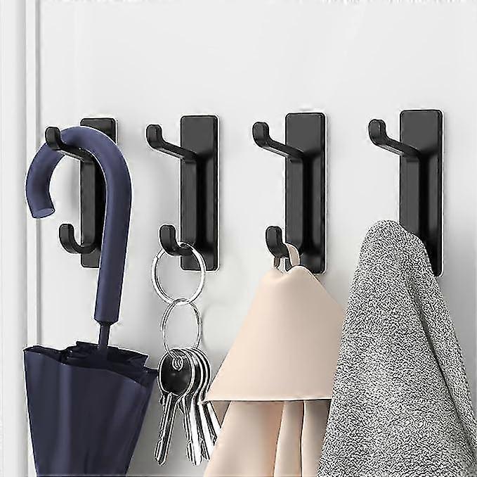 4pcs Stainless Steel Hooksstrong Non-marking Sticky Hookssmall Hooksclothes Hat Hooksno Punch Clothes Hooks
