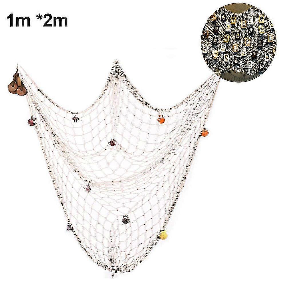 Rustic Nautical Decorative Fishing Net Wall