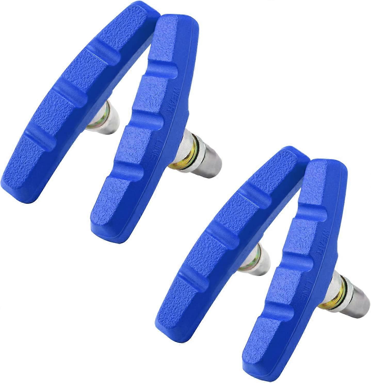 2 Pairs V-Brake Brake Pads with Hex Nuts and Spacers,70 mm