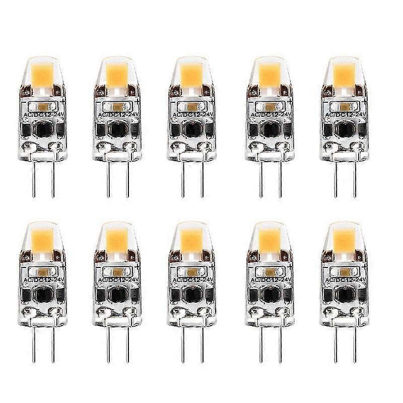Ampoule LED G4 2 W (équivalent à une ampoule halogène G4 20 W), culot G4 AC/DC 12 V-24 V, blanc froid, 10 pièces