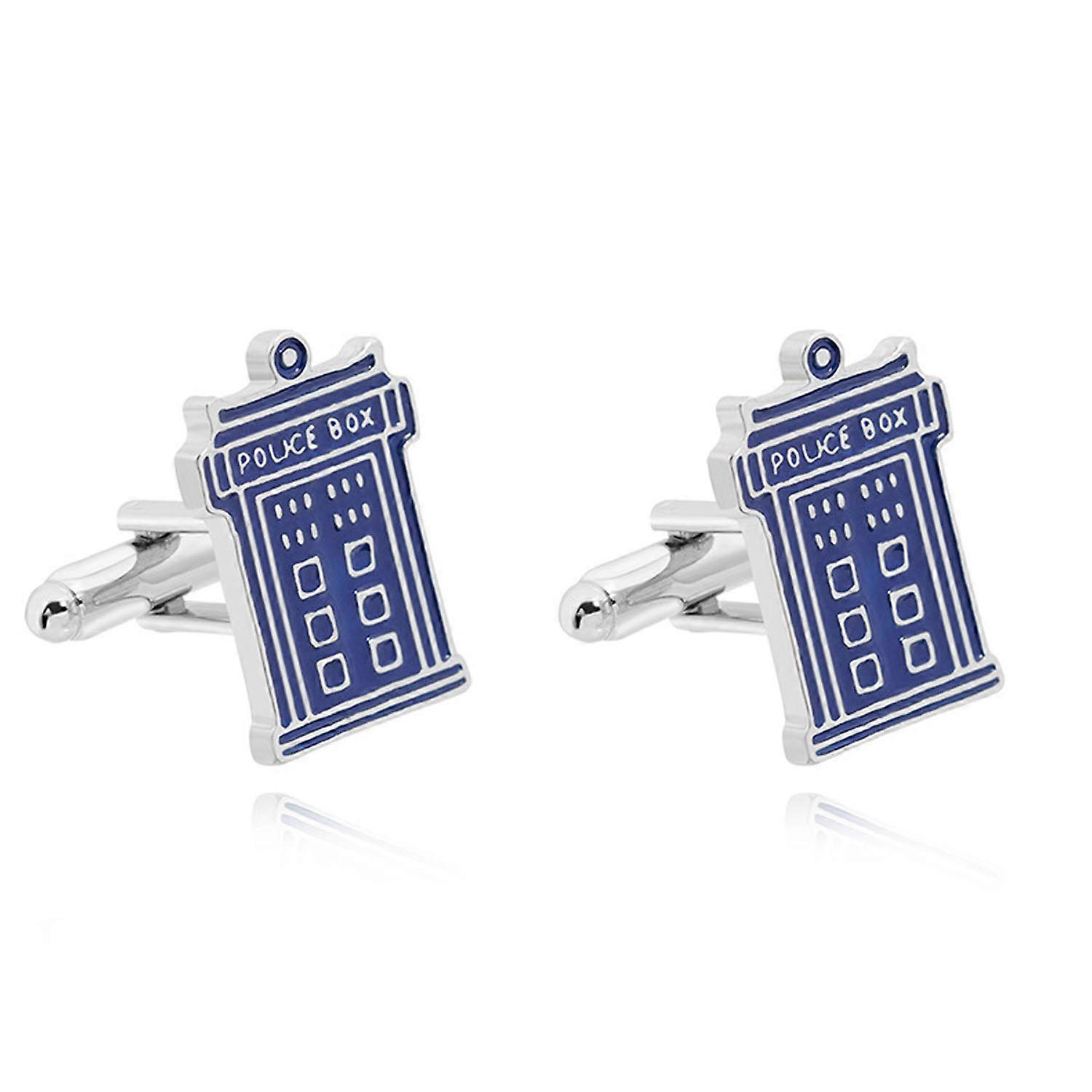 Blue square cufflinks