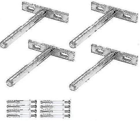 Pieces Invisible Floating Shelf Brackets Hidden Fixture T Shape Wall Shelf Bracket For Fixing Wooden Shelf Brackets Invisible Woodwork Diy Shelves