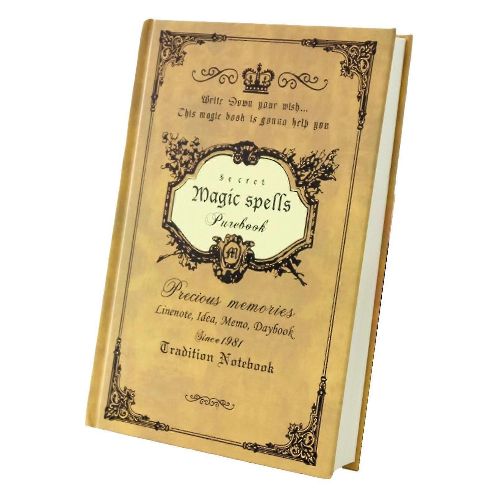 Back To School Supplies Notebook Retro Pattern 2.5cm Thick Beige Inner Pages Paper 21.3x14.5x2.5cm Business Notebook For Home School