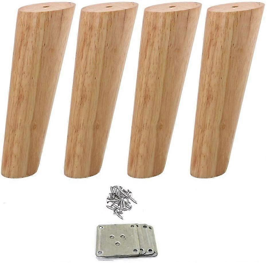 4pcs خشبية الأثاث القدمين مدبب أريكة الساقين الخشب الصلب الأثاث الساقين 7inch