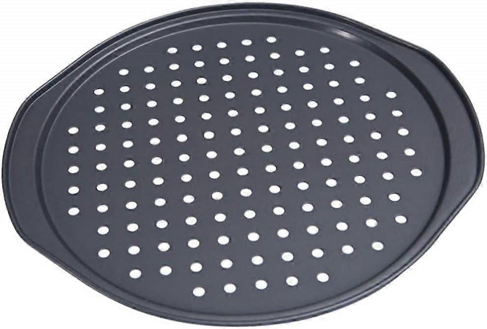 Dernier moule à pizza en acier au carbone antiadhésif de 14 pouces avec trous Plaque de cuisson à pizza pour fournitures de cuisson au four35x33x1.5cm