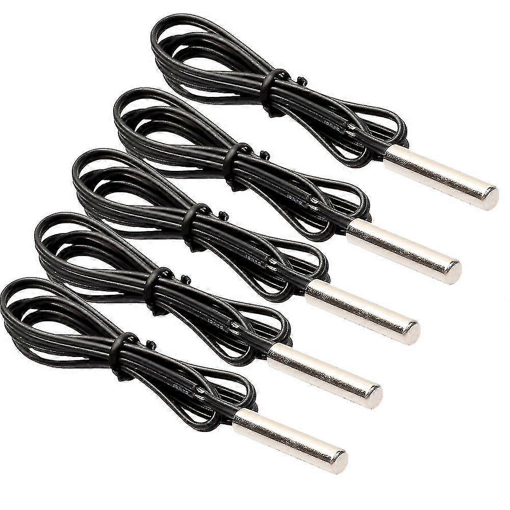 5pcs NTC 10k 1% 3435のサーミスターの温度検出器のシリンダー プローブ0.5mワイヤー