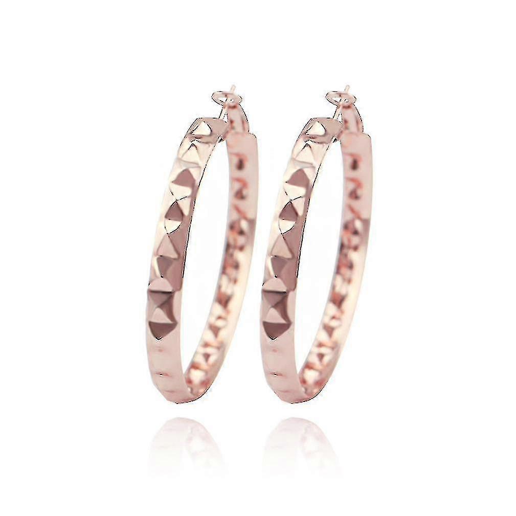 Kvinner Bambus Store Øredobber Rose Gull
