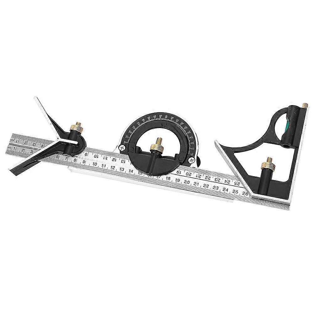 Combination Tri Square 0-180 Stainless Steel Angle Ruler Protractor 0.01 Measurement Tool