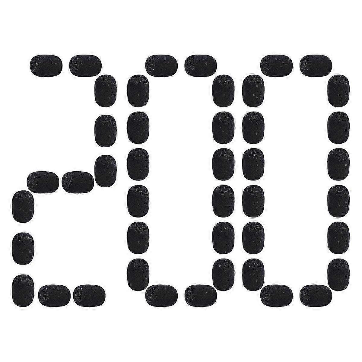 200 Adet Mini Köpük Mikrofon Ön Cam Mikrofonu Küçük Yaka ve Kulaklık Mikrofonları İçin Köpük Korumasını Kapsar
