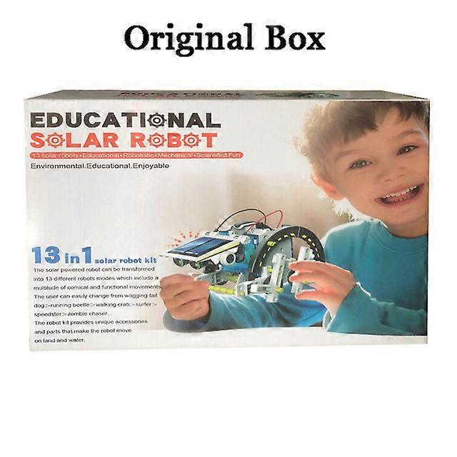 Robot Kit 13 in 1 Educational DIY Assembly Creation Toy Science Solar Powered STEM Building Sets for Children