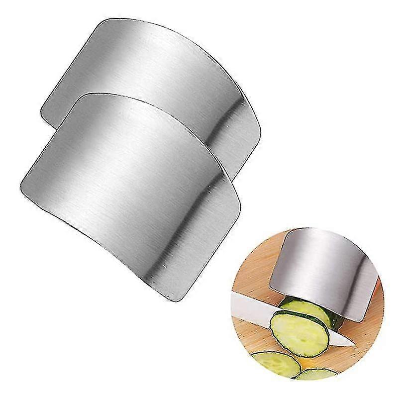 2pcs Stainless Steel Finger Guard Multifunctional Vegetable Cutter Hand Guard