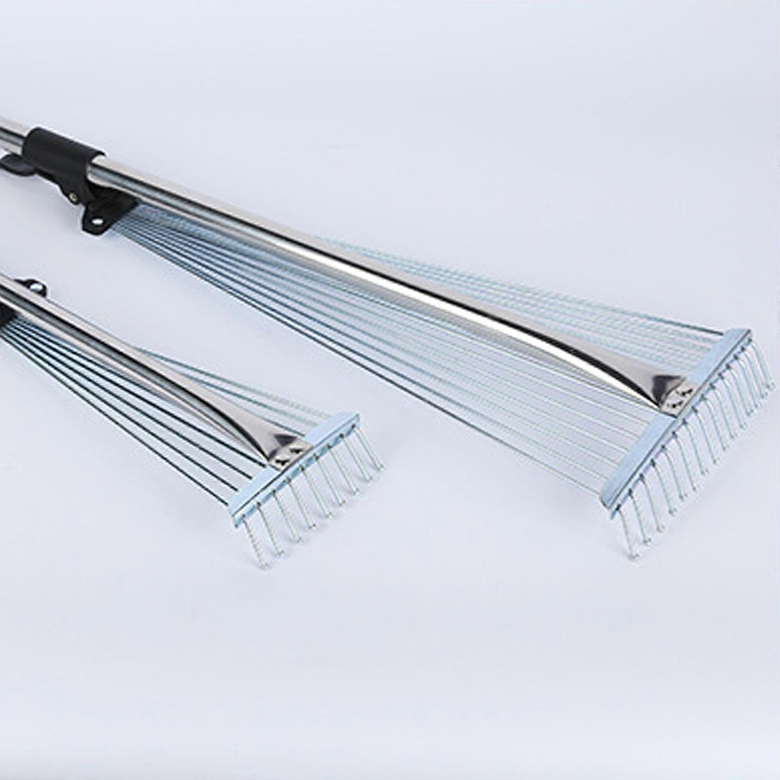Extendable Rake Garden Hoe Portable Creative Scalable Durable With Flexible Teeth Rod