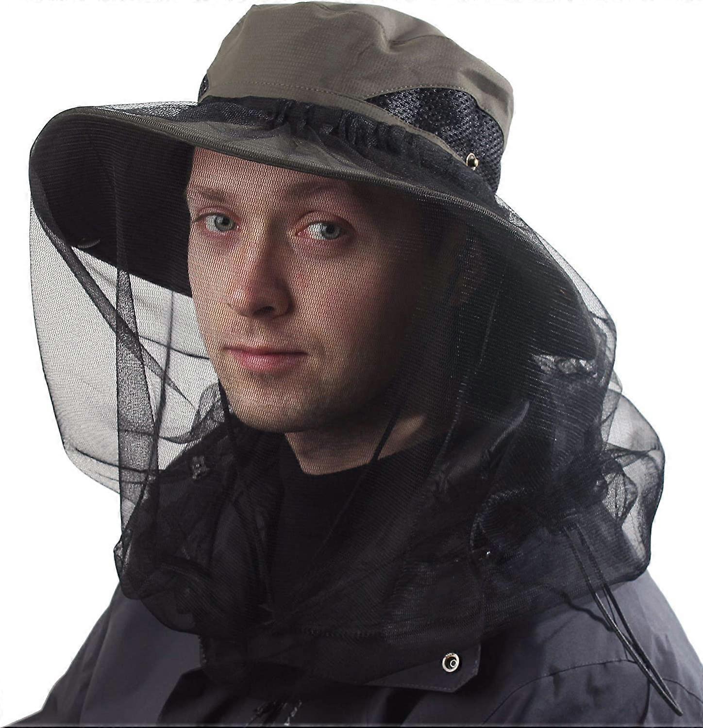 Sun hat with removable mosquito net for outdoors UV protection