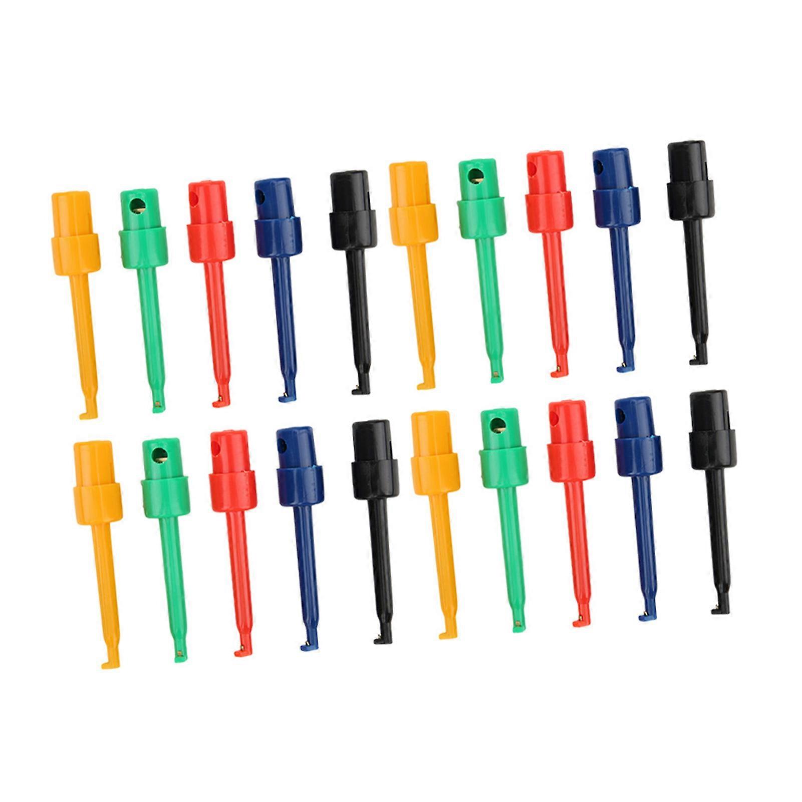 20Pcs Large Test Hook Clip Grabber Test Probe compatible Electronic Testing Multimeter AccessoriesLarge Test Hook_