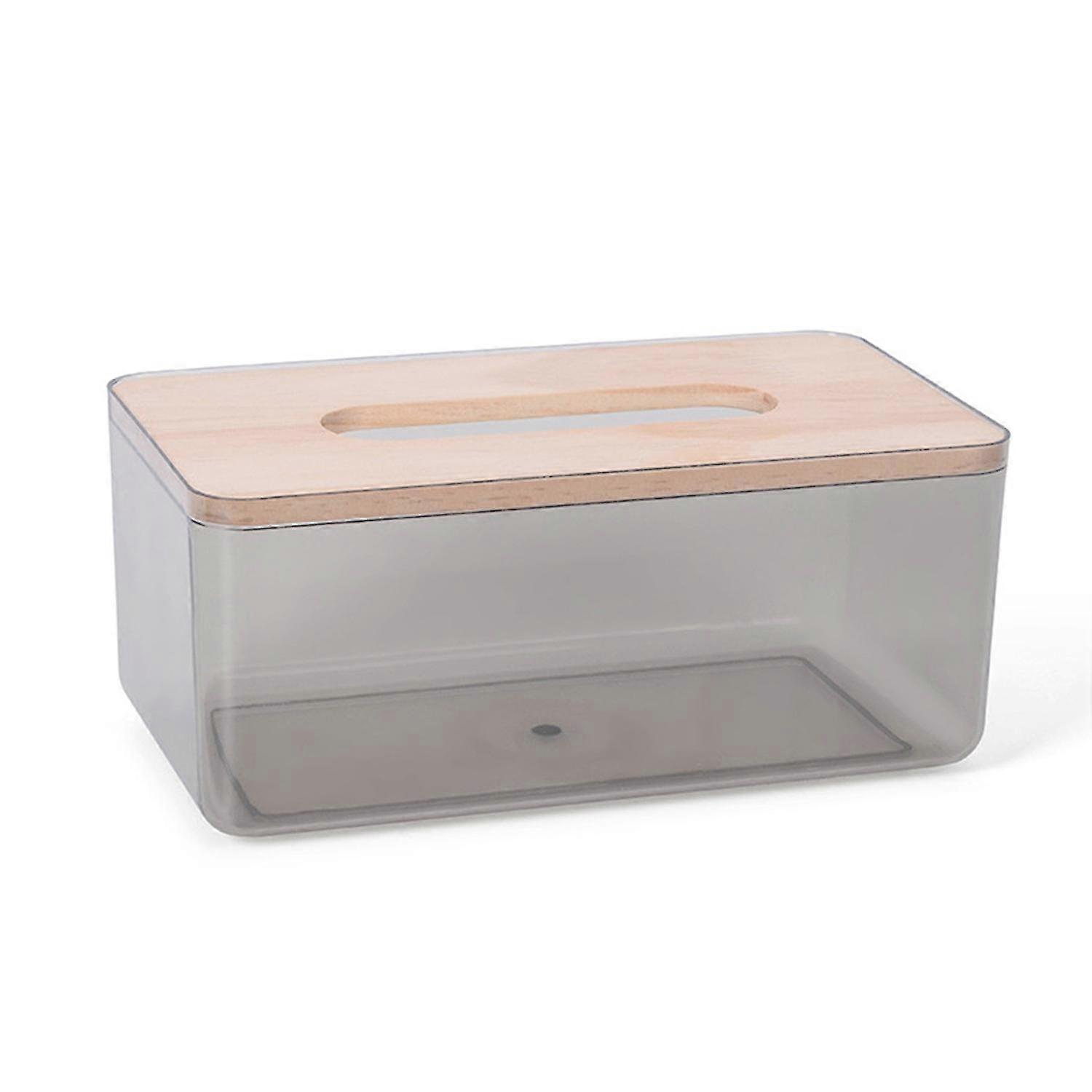 Tissue Box Large Capacity Space-saving Plastic Desktop Tissue Box for Home-ZZY