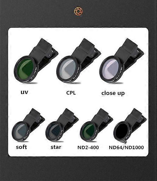 37mm 52mm Phone Lens Filter for Smartphone Nd Variable Filter With Clip for Mobile CPL MCUV/Star/Soft Focus GND for iphone