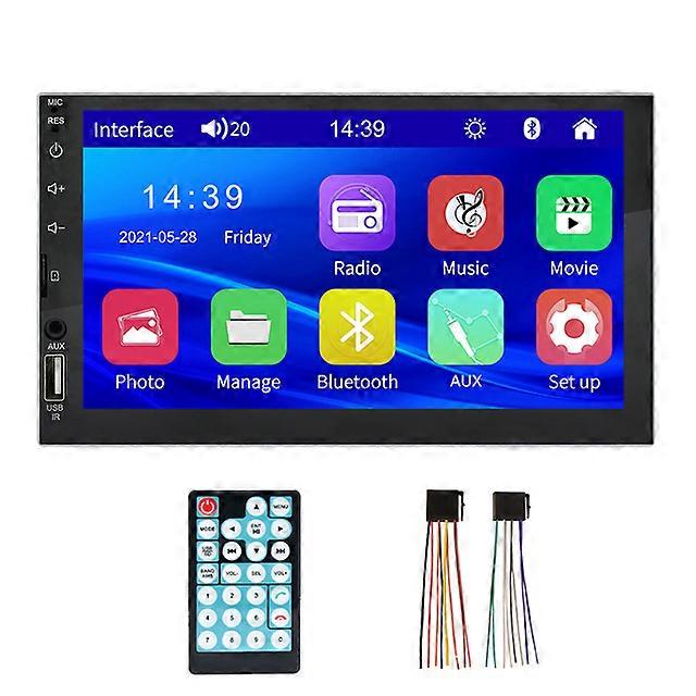 Car Radio 2 Din Stereo Receiver Automotive Mp5 Multimedia Player 7" Touch Screen for Rear Camera Mirrorlink Bluetooth FM