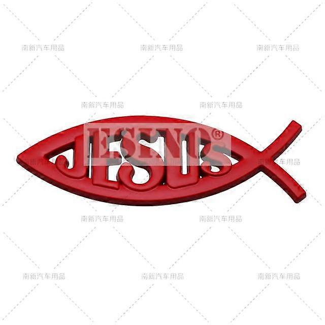 Car Styling 3D Ichthys Ichtus Jesus Fish Christan Fish Metal Badge Rear Trunk Emblem Car Whole Body Adhesive Emblem